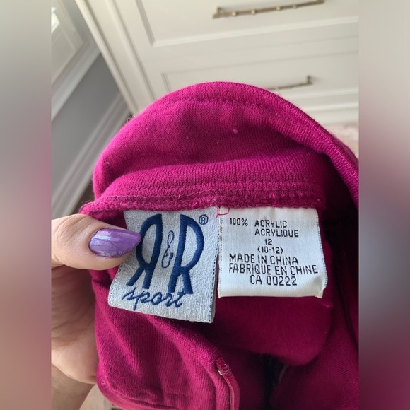 Vintage Y2K 90’S R&R SPORTS Magenta Half Zip Pullover Sweater Women’s SZ Large - Picture 14 of 15
